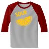 Raglan 3/4 Roundneck Shirt (Gray Body) Thumbnail