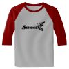 Raglan 3/4 Roundneck Shirt (Gray Body) Thumbnail