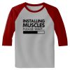 Raglan 3/4 Roundneck Shirt (Gray Body) Thumbnail