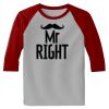 Raglan 3/4 Roundneck Shirt (Gray Body) Thumbnail