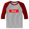 Raglan 3/4 Roundneck Shirt (Gray Body) Thumbnail