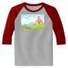 Raglan 3/4 Roundneck Shirt (Gray Body) Thumbnail