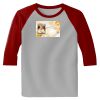 Raglan 3/4 Roundneck Shirt (Gray Body) Thumbnail