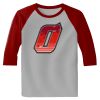 Raglan 3/4 Roundneck Shirt (Gray Body) Thumbnail