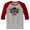 Raglan 3/4 Roundneck Shirt (Gray Body) Thumbnail