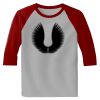 Raglan 3/4 Roundneck Shirt (Gray Body) Thumbnail