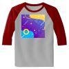 Raglan 3/4 Roundneck Shirt (Gray Body) Thumbnail