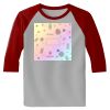 Raglan 3/4 Roundneck Shirt (Gray Body) Thumbnail