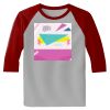 Raglan 3/4 Roundneck Shirt (Gray Body) Thumbnail