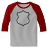 Raglan 3/4 Roundneck Shirt (Gray Body) Thumbnail