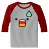 Raglan 3/4 Roundneck Shirt (Gray Body) Thumbnail