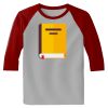 Raglan 3/4 Roundneck Shirt (Gray Body) Thumbnail