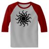 Raglan 3/4 Roundneck Shirt (Gray Body) Thumbnail