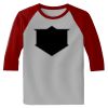 Raglan 3/4 Roundneck Shirt (Gray Body) Thumbnail