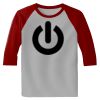 Raglan 3/4 Roundneck Shirt (Gray Body) Thumbnail