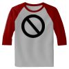 Raglan 3/4 Roundneck Shirt (Gray Body) Thumbnail