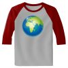 Raglan 3/4 Roundneck Shirt (Gray Body) Thumbnail