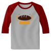 Raglan 3/4 Roundneck Shirt (Gray Body) Thumbnail