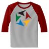 Raglan 3/4 Roundneck Shirt (Gray Body) Thumbnail