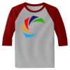 Raglan 3/4 Roundneck Shirt (Gray Body) Thumbnail