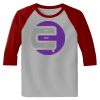 Raglan 3/4 Roundneck Shirt (Gray Body) Thumbnail