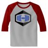 Raglan 3/4 Roundneck Shirt (Gray Body) Thumbnail