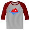 Raglan 3/4 Roundneck Shirt (Gray Body) Thumbnail