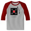 Raglan 3/4 Roundneck Shirt (Gray Body) Thumbnail