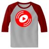 Raglan 3/4 Roundneck Shirt (Gray Body) Thumbnail