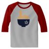 Raglan 3/4 Roundneck Shirt (Gray Body) Thumbnail