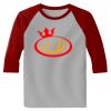 Raglan 3/4 Roundneck Shirt (Gray Body) Thumbnail