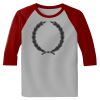 Raglan 3/4 Roundneck Shirt (Gray Body) Thumbnail