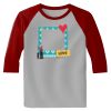 Raglan 3/4 Roundneck Shirt (Gray Body) Thumbnail