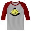 Raglan 3/4 Roundneck Shirt (Gray Body) Thumbnail