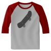 Raglan 3/4 Roundneck Shirt (Gray Body) Thumbnail