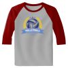 Raglan 3/4 Roundneck Shirt (Gray Body) Thumbnail