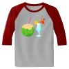 Raglan 3/4 Roundneck Shirt (Gray Body) Thumbnail