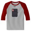 Raglan 3/4 Roundneck Shirt (Gray Body) Thumbnail