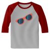 Raglan 3/4 Roundneck Shirt (Gray Body) Thumbnail