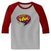 Raglan 3/4 Roundneck Shirt (Gray Body) Thumbnail