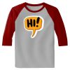 Raglan 3/4 Roundneck Shirt (Gray Body) Thumbnail